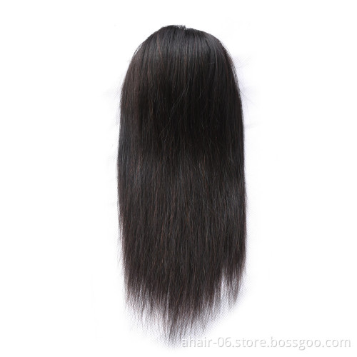 Straight Long Ponytail 100% Human Hair Drawstring Ponytail With Clips in For Women Brazilian Non Remy Hair 1 Piece Ms Love